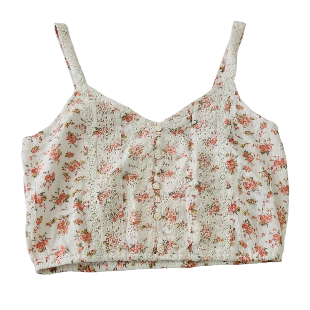 Small American Eagle floral Crop Top - Picture 3 of 13